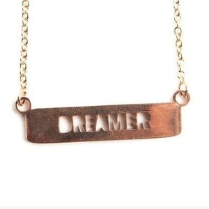 JAECI rose gold DREAMER cutout necklace